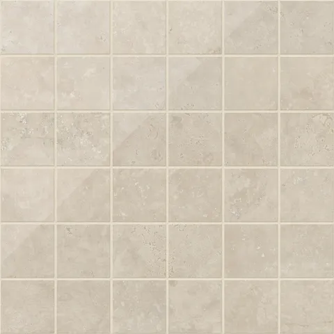Leona 4 x 4 Polished Porcelain Mosaic Tile in Marfil