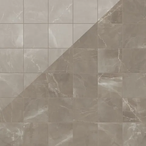 Leona 4 x 4 Polished Porcelain Mosaic Tile in Amani Bronze