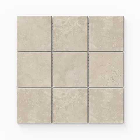 Leona 4 x 4 Matte Porcelain Mosaic Tile in Marfil