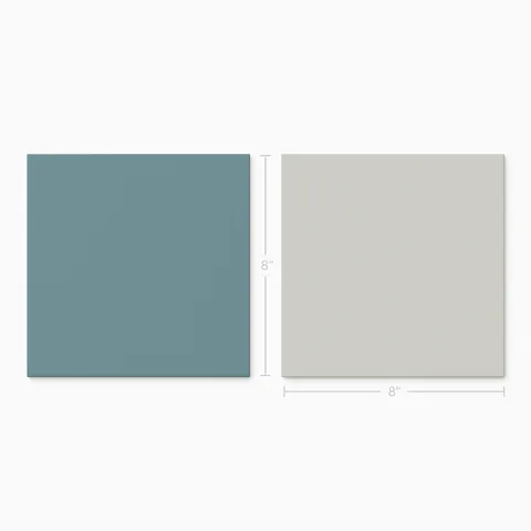 Merrick 8 x 8 Checkerboard Matte Porcelain Tile in Ska Blue and Ambient White