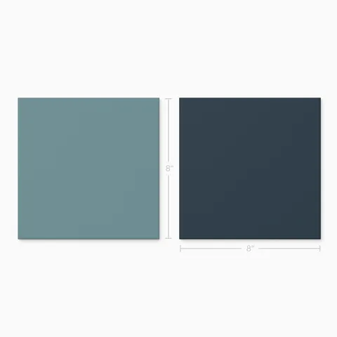 Merrick 8 x 8 Checkerboard Matte Porcelain Tile in Ska Blue and Rhythm and Blues