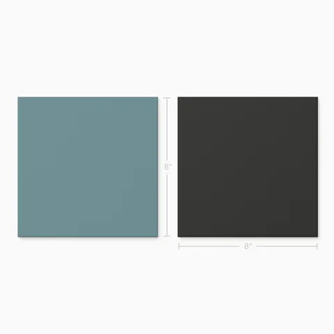 Merrick 8 x 8 Checkerboard Matte Porcelain Tile in Ska Blue and Synth Black