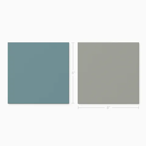 Merrick 8 x 8 Checkerboard Matte Porcelain Tile in Ska Blue and Gothic Grey