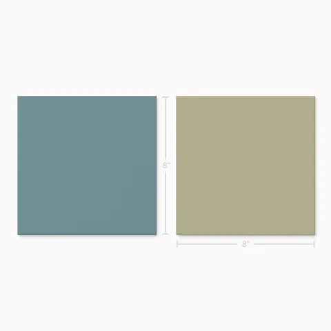 Merrick 8 x 8 Checkerboard Matte Porcelain Tile in Ska Blue and Lounge Light Green