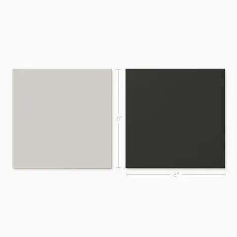 Merrick 8 x 8 Checkerboard Matte Porcelain Tile in Ambient White and Synth Black