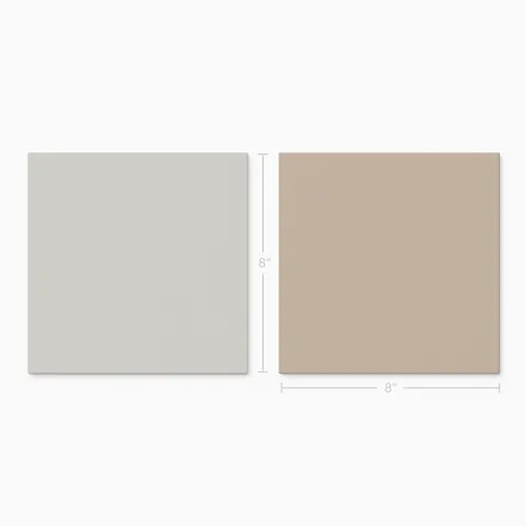 Merrick 8 x 8 Checkerboard Matte Porcelain Tile in Ambient White and Grunge Greige