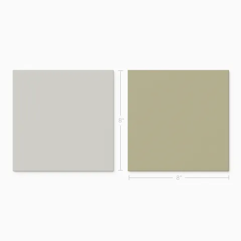 Merrick 8 x 8 Checkerboard Matte Porcelain Tile in Ambient White and Lounge Light Green