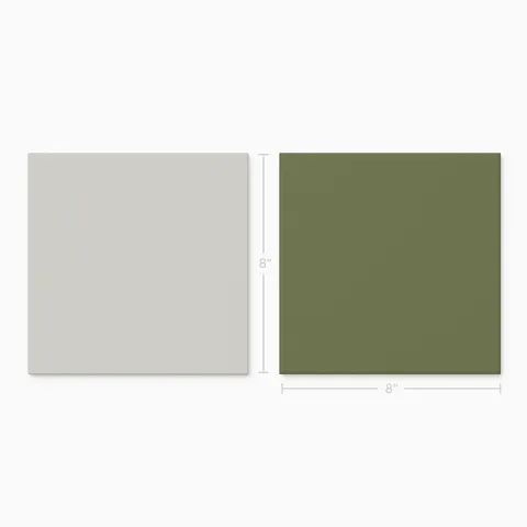 Merrick 8 x 8 Checkerboard Matte Porcelain Tile in Ambient White and Folk Green