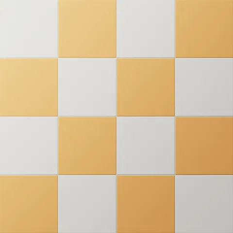 Merrick 8 x 8 Checkerboard Matte Porcelain Tile in Ambient White and Acoustic Amber