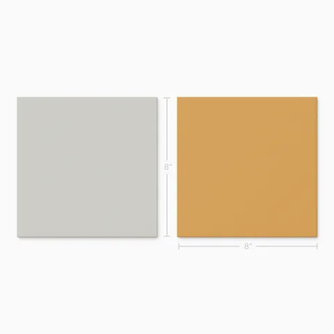 Merrick 8 x 8 Checkerboard Matte Porcelain Tile in Ambient White and Acoustic Amber