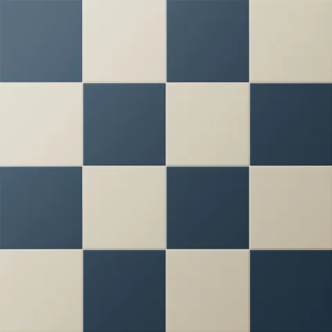 Merrick 8 x 8 Checkerboard Matte Porcelain Tile in Rhythm and Blues and Classical Beige