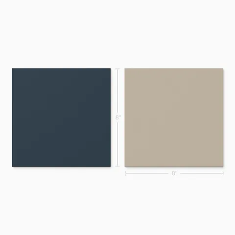 Merrick 8 x 8 Checkerboard Matte Porcelain Tile in Rhythm and Blues and Grunge Greige