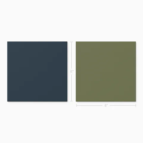 Merrick 8 x 8 Checkerboard Matte Porcelain Tile in Rhythm and Blues and Folk Green