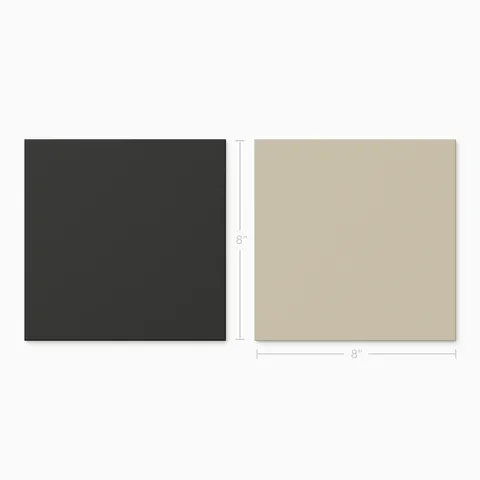 Merrick 8 x 8 Checkerboard Matte Porcelain Tile in Synth Black and Classical Beige