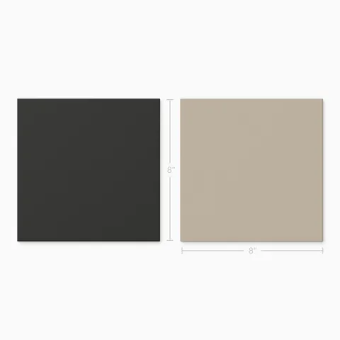 Merrick 8 x 8 Checkerboard Matte Porcelain Tile in Synth Black and Grunge Greige