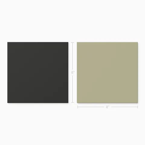 Merrick 8 x 8 Checkerboard Matte Porcelain Tile in Synth Black and Lounge Light Green
