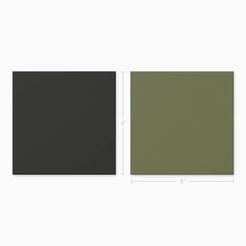 Merrick 8 x 8 Checkerboard Matte Porcelain Tile in Synth Black and Folk Green