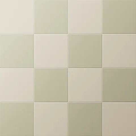 Merrick 8 x 8 Checkerboard Matte Porcelain Tile in Classical Beige and Lounge Light Green