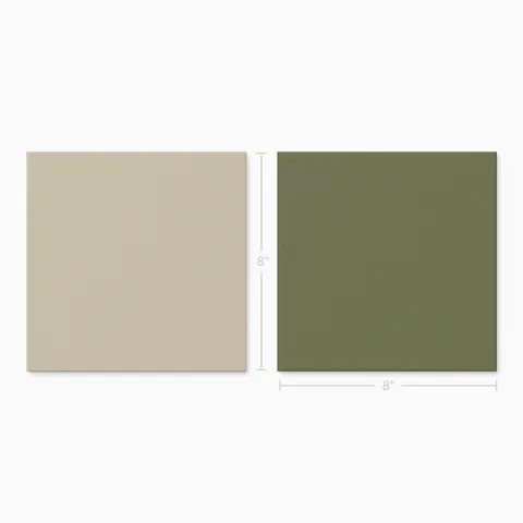 Merrick 8 x 8 Checkerboard Matte Porcelain Tile in Classical Beige and Folk Green