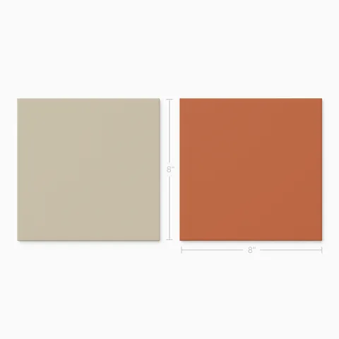 Merrick 8 x 8 Checkerboard Matte Porcelain Tile in Classical Beige and New-Age Terracotta