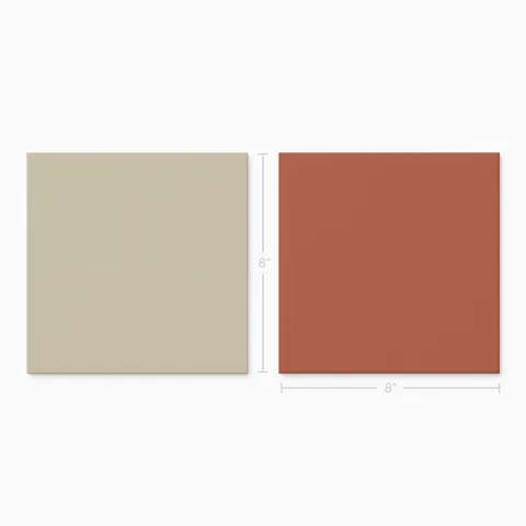 Merrick 8 x 8 Checkerboard Matte Porcelain Tile in Classical Beige and Indie Rust