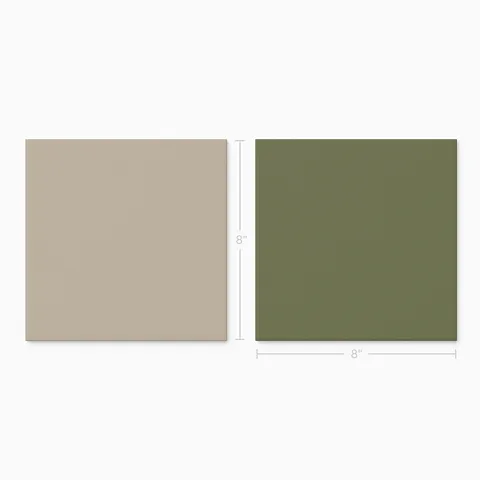 Merrick 8 x 8 Checkerboard Matte Porcelain Tile in Grunge Greige and Folk Green