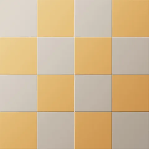 Merrick 8 x 8 Checkerboard Matte Porcelain Tile in Grunge Greige and Acoustic Amber