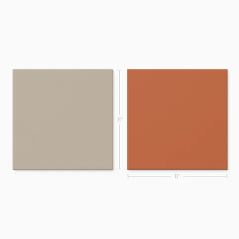Merrick 8 x 8 Checkerboard Matte Porcelain Tile in Grunge Greige and New-Age Terracotta