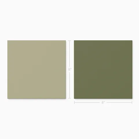 Merrick 8 x 8 Checkerboard Matte Porcelain Tile in Lounge Light Green and Folk Green