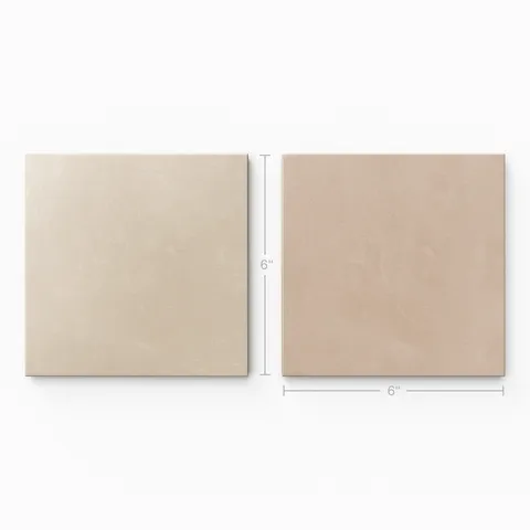 Isabel 6 x 6 Checkerboard Matte Porcelain Tile in Almond Mist and Dusty Rose