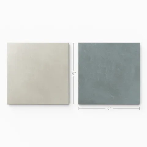 Isabel 6 x 6 Checkerboard Matte Porcelain Tile in Silverstone and Saltwater