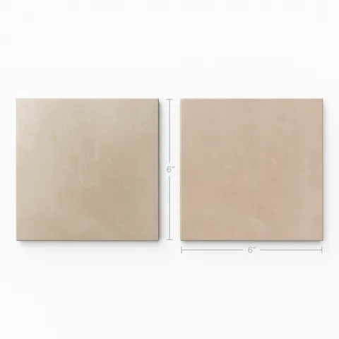 Isabel 6 x 6 Checkerboard Matte Porcelain Tile in Sahara Sand and Dusty Rose