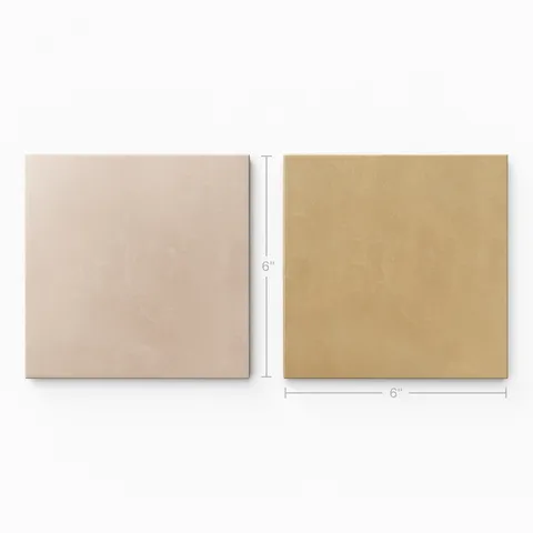 Isabel 6 x 6 Checkerboard Matte Porcelain Tile in Dusty Rose and Golden Sky