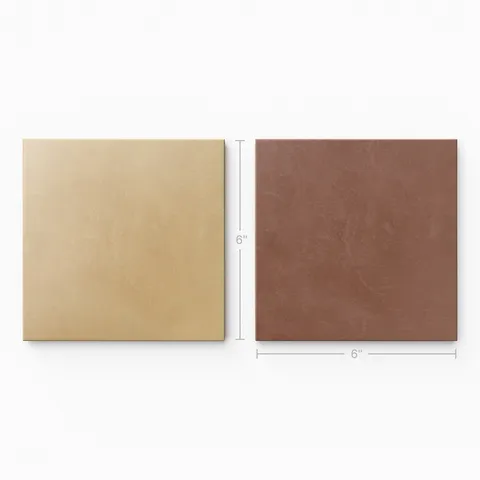 Isabel 6 x 6 Checkerboard Matte Porcelain Tile in Golden Sky and Burnt Umber