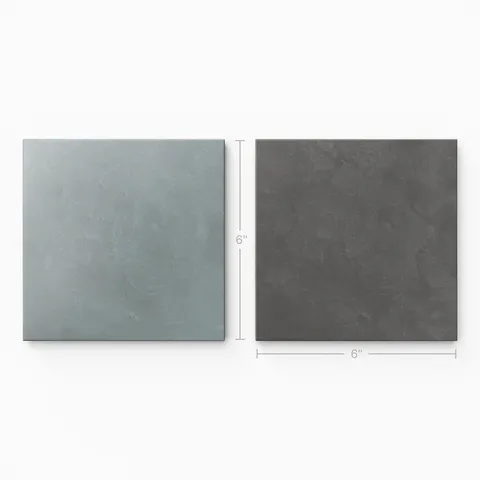Isabel 6 x 6 Checkerboard Matte Porcelain Tile in Saltwater and Midnight Slate