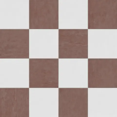Kai 12 x 12 Checkerboard Matte Porcelain Tile in Whisper and Marron
