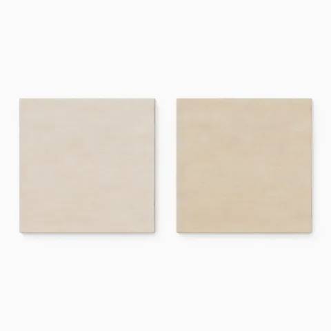 Kai 12 x 12 Checkerboard Matte Porcelain Tile in Alabaster and Almond