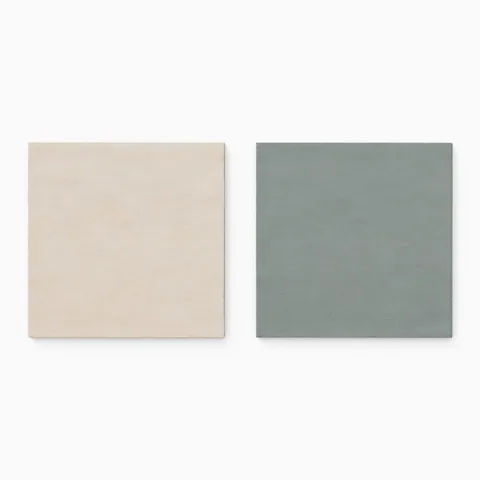 Kai 12 x 12 Checkerboard Matte Porcelain Tile in Alabaster and Marine