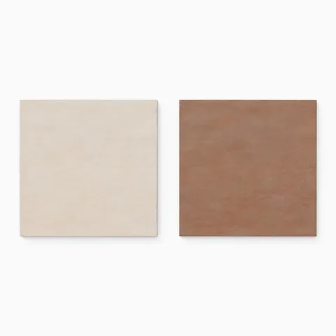 Kai 12 x 12 Checkerboard Matte Porcelain Tile in Alabaster and Terracotta