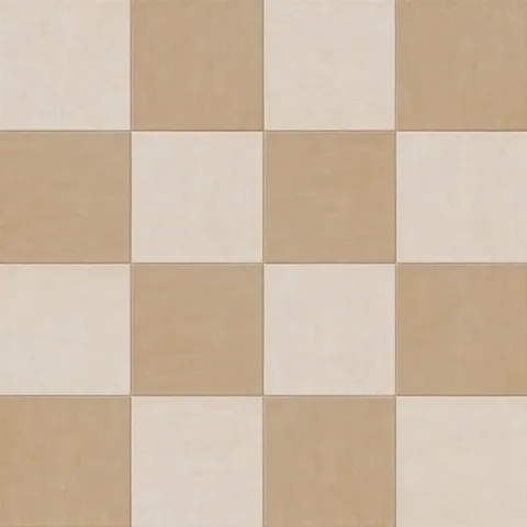 Kai 12 x 12 Checkerboard Matte Porcelain Tile in Alabaster and Buttercup
