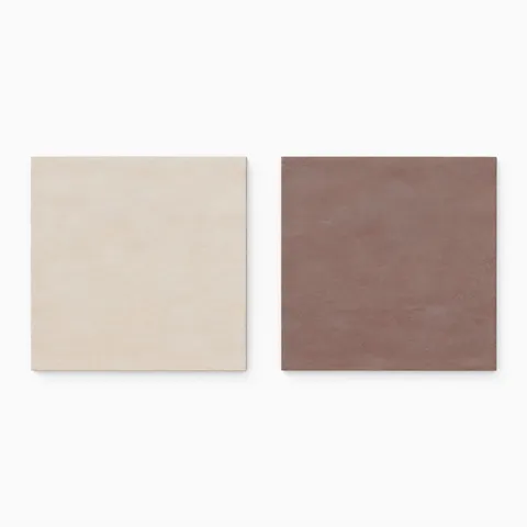 Kai 12 x 12 Checkerboard Matte Porcelain Tile in Alabaster and Marron