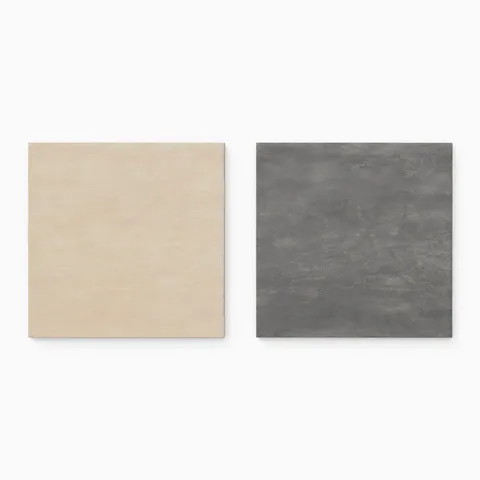Kai 12 x 12 Checkerboard Matte Porcelain Tile in Almond and Moka