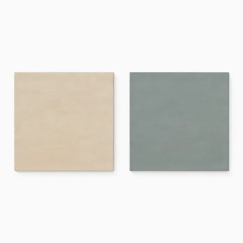Kai 12 x 12 Checkerboard Matte Porcelain Tile in Almond and Marine