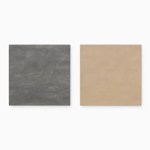 Kai 12 x 12 Checkerboard Matte Porcelain Tile in Moka and Buttercup