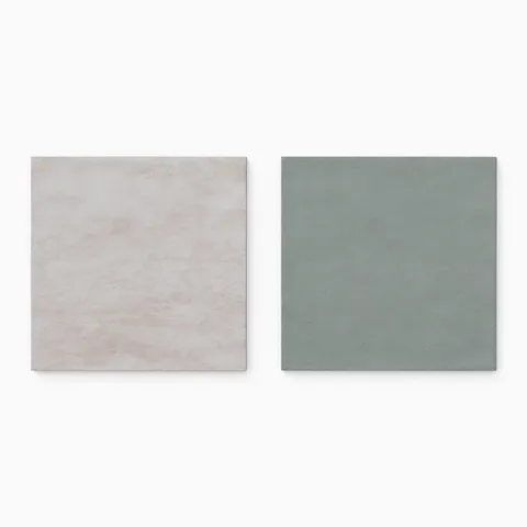 Kai 12 x 12 Checkerboard Matte Porcelain Tile in Smoke and Marine