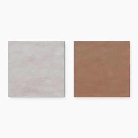 Kai 12 x 12 Checkerboard Matte Porcelain Tile in Smoke and Terracotta
