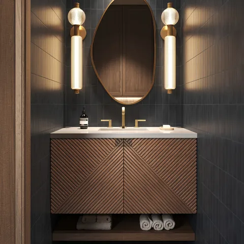 Rory Mirror in Antique Brass Iron