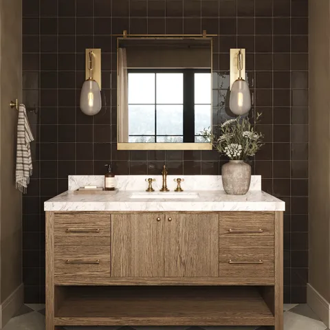 Clancy Small Mirror in Antique Brass
