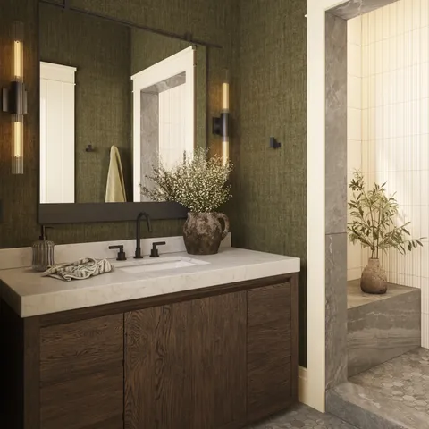 Clancy Mirror in Antiqued Iron