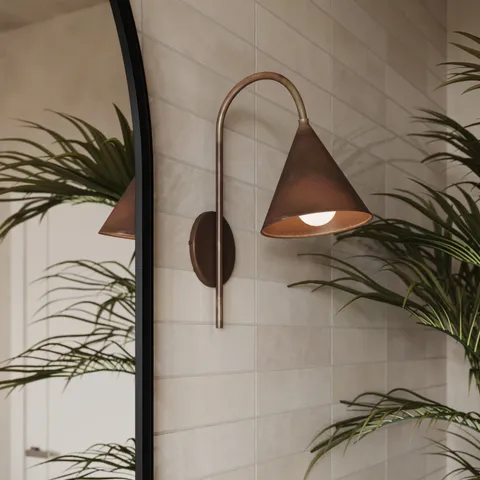 Fenton Wall Sconce in Iridescent Acid Wash